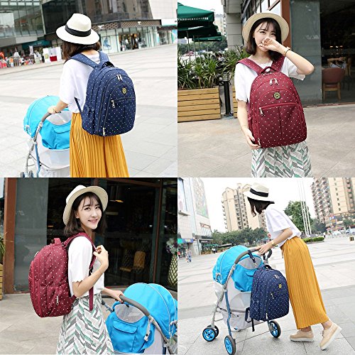 YuHan Baby Wickeltasche Reisen Rucksack Handtasche, großes Fassungsvermögen, Isolierung, Passform für Kinderwagen, Windel Rucksack Tragetasche - 8