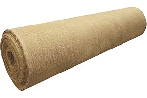 CLEVERBRAND Juta rotolo, runnter juta, rotolo iuta 1 m di lunghezza e 1 m di larghezza, runner iuta, juta al metro, iuta tessuto, runner da tavola, spessore 1 mm