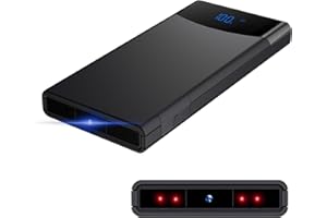 HGYGHO 64GB Mini Telecamera, 10000mAh Powerbank 1080P Portatile Piccole Videocamere di Sorveglianza, Microcamera di Sicurezza con Visione Notturna e Sensore di Gravità per la Casa