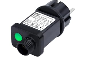CUBEPLUG Transformateur 31V 6W pour CZJUTAI JT-EL/FC31V6W - 8 Modes, Mémoire & Minuteur 6 Heures, IP44 pour Guirlandes de Noël, Filets Lumineux, Glaçons