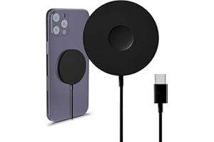 ‎MMOBIEL MMOBIEL Magnetyczna Ladowarka Bezprzewodowa 15W Kompatybilna z Apple MagSafe iPhone 16/15/14/13/12 Series, AirPods 3/2/Pro, Apple Watch All Series, Samsung Galaxy Buds, S24/S23/S22/S21-USB C 1m Czarny