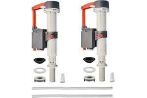 Empyreal Universal Toilet Fill Valves, Pack of 2 - Adjustable G1/2 Water Inlet Valve with Filter for Cisterns 10.55 Inch (268mm) to 15.35 Inch (390mm) - Replacement for WC Flush System
