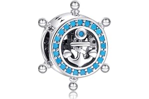 H.ZHENYUE Abalorio 925 charme en argent sterling Compatible Européen Bracelets Collier, Animal Flower Rosegold Love Robot fer femmes bracelet collier