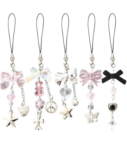 2 Cordini Per Cellulare Con Ciondoli Y2K - Accessori Decorativi Per Telefono, Borse E Portachiavi | Design Colorato E Simpatico - Foto 6