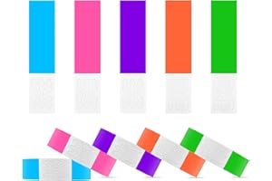 CATIME 100 Pcs Bracelets d‘identification, Étanche Indéchirable Bracelets en Sécurité avec Fermeture Adhésive, Événementiels Bracelets d'entrée pour Club Fêtes Festival, 25x2cm(Multicolore)