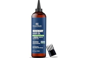 Botanic Hearth 100% Pure Rosemary Oil For Hair Growth | 198 ML | Infused With Biotin, Jojoba & castor Oil | Hair strengthening Treatment | Nourishing & Volumizing | Non GMO Verified