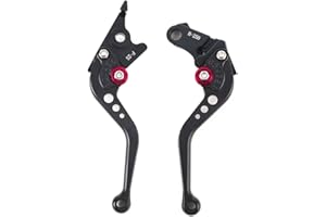 YJS MOTO Frenos y Embrague CNC Corto Palanca Ajustable Aluminio para Sport Bike GROM/MSX 125 2014-2017 CBR 250R 2011- 2013 CB 400F/CB 400R 2013-2015 CBR 500R/CB 500F/X 2013-2014 SPL026 (BLACK)