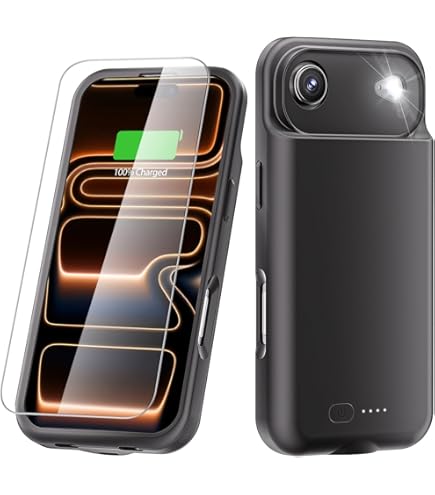 GIN FOXI Battery Case For IPhone 17 AIR,Charging Case 8500mAh Ultra - View #2
