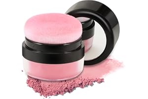 Boobeen Blush poudre libre, Blusher naturel pour les joues, Blush hautement pigmenté, maquillage facile à estomper, à porter tout au long de la journée.