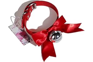 paloli Handmade Cosplay Choker Lolita Kitty Bell Collar with Strap Women Leather Choker Necklace