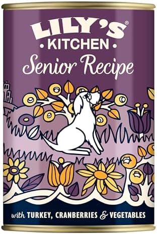 Lily's Kitchen Prodotto con ingredienti naturali Cibo umido per cani Ricetta per cani senior con tacchino 6 x 400 g
