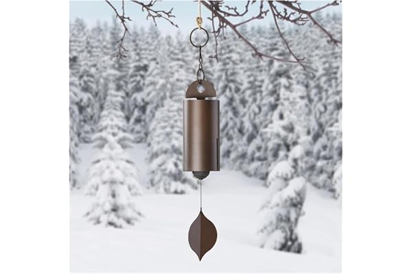 ZamoUx Deep Resonance Serenity Bell 2023 Windchime Metal Wind Chimes Outdoor Large Deep Tone Unique Low Tone Wind Chimes for Outside Copper Garden Decor (Color : Size L)