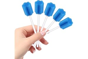 ‎HANSAGT MEDICAL 250 Stück Mundpflegestäbchen, Einweg Mundpflege Schwamm Tupfer, Mundpflege Mundhygieneschwamm, Geschmack Mint, Sterile Tupfer für die Mundhygiene in Zahnarztpraxen (Blau)