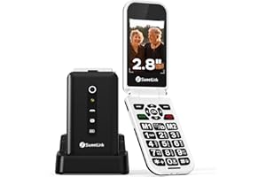 SweetLink F3PLUS 4G - Seniorenhandy Klapphandy ohne Vertrag mit großen Tasten, Handy für Senioren mit 2,8“ Display, 1400mAh Akku, SOS Notruffunktion,Fotokontakt,USB-C Ladestation,Dual Nano SIM,Schwarz