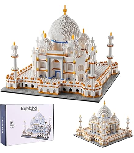 Micro Mini Bloques Taj Mahal Arquitectura Edificio Juguete Exhibición