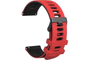 Mugust Bicolore Bracelets de Montre,Caoutchouc Silicone,Libération Rapide, Bandes de Rechange pour Homme et Femme, Boucle en Acier Inoxydable,20mm 22mm