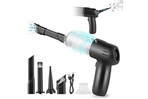 Viafexna Mini Handstaubsauger Akku, 6000Pa Hand-Staubsauger Kabellos, 3-In-1 Kleiner Handsauger Stark mit Saugen, Blasen, Aufblasen, Geeignet für Auto, Haushalt, Tierhaare, Staubreinigung