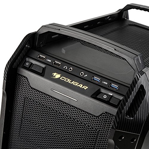 COUGAR Gaming Panzer MAX Full-Tower Negro Carcasa de Ordenador - Caja de Ordenador  Full-Tower  PC  ATX CEB EATX Micro-ATX Mini-ITX  Negro  Juego  17 cm 