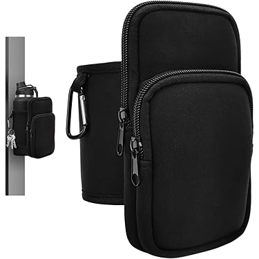 Sac Magnétique Sport - Magnetic Gym Bag - Porte Fitness Materiel - Sac Magnetique Salle De Sport - Porte Telephone Sport - Mousqueton Pour Clés - Pochette Pour Earbuds - Porte Gourde
