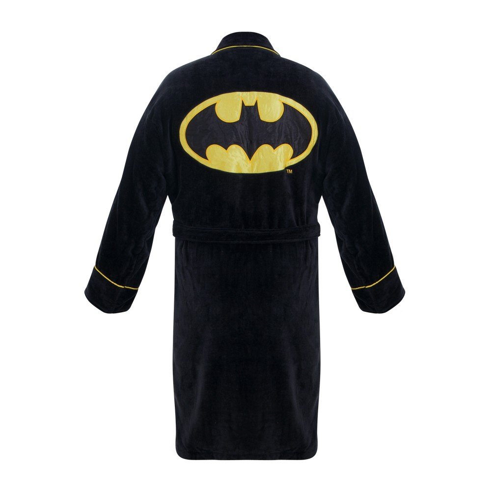 GroovyHerren-Morgenmantel-Einfarbig-Schwarz-Schwarz-Black-M