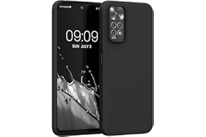 kwmobile Hülle kompatibel mit Xiaomi Redmi Note 11 / Note 11S Hülle - weiches TPU Silikon Case - Cover geeignet für kabelloses Laden - Schwarz matt