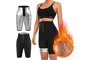 MARITOWN Pantaloni di Sudazione Donna Leggings Sportivi a Vita Alta Nero Pantaloncini per Accelerare Sudorazione, Lifting glutei, Ottenere Pancia Piatto Anti Cellulite per Dimagrante Fitness Jogging Yoga
