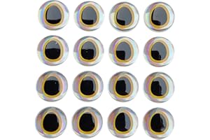 HpLive 100 señuelos de pesca holográficos 3D, ojos de pez, señuelos de pesca holográficos realistas para pesca con mosca, calcomanías de 6 mm, 8 mm, 10 mm, 12 mm