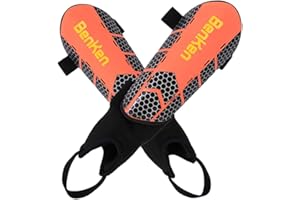 BenKen Shin Pads, Football Shin Guard with Ankle Sleeves Protection, Soccer Shinguard for Boys Girls