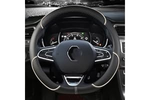 MAILECI Couvre Volant Voiture Couverture De Volant De Voiture en Cuir pour Renault pour Scénic pour Clio pour Laguna 2 3 4 5 pour Kangoo pour Fluence pour Megane Caches de Volant (Couleur : 5)