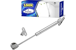 8 Piezas Amortiguador Puerta Cocina 150N Color Níquel - Pistones Hidraulicos Muebles Cocina y para Armarios con Kit de Montaje - Garantía de 10 Años - MONTERAL