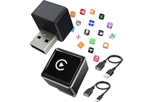 JUSTSTONE Mini Wireless CarPlay Adapter for Apple, 2026 Upgrade CarPlay Dongle Konvertiert Kabelgebunden zu Kabellos for iPhone, USB C/A Plug and Playfür only für iOS 10+