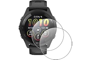 AOKUMA Tempered Glass for Garmin Forerunner 265 Screen Protector, [2 Pack] Premium Quality Guard Film, Case Friendly, Shatterproof, Shockproof, Scratchproof