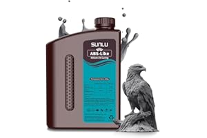 SUNLU 2KG ABS Like 3D Printer Resin, 405nm UV Curing Photopolymer Rapid 3D Resin for 2K 4K 6K 8K LCD/DLP/SLA 3D Printers, Non-Brittle & High Precision & Low Shrinkage, 2000g Dark Grey
