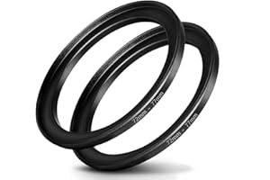 BABBLECOM FANZR Step Up Ring für Kameralinse, 72 mm - 77 mm Objektiv, (72 mm Objektiv auf 77 mm Filter), Premium-Aluminium (2 Stück)