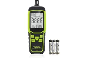 Detector de Monóxido de Carbono, Detector de CO Portátil Tadeto con Alarmas Acústicas y Visuales, Sensor Profesional CO Warner para Uso Interior, Exterior e Industrial (Pilas Incluidas x 3)