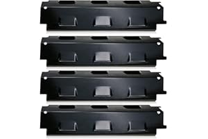 Denmay 37cm Plaque Chaleur Barbecue pour Enders Boston 3k Turbo, Barbecook, Tarrington House, Outdoorchef-Perth, Uniflame 750, Tenneker TG4, Pièces de Rechange de Couverture de Brûleur, Lot de 4