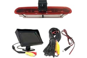 BERLINGAN 〔Kit telecamera per retromarcia〕Monitor LCD TFT da 4.5 pollici +Telecamera posteriore impermeabile per auto HD 3° freno per Fiat Doblo 263 van (2010-Presente)/Opel Combo (2011-2018)