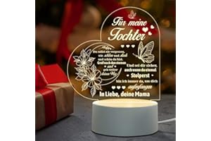 ‎JURATAR Juratar Geschenk für Tochter von Mama, Tochter Geschenke- LED Lampe Nachtlicht, Witziges Geburtstagsgeschenk für Meine Tochter, 18 Geburtstag Mädchen, Mutter Tochter Geschenke