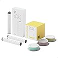 DailyCha-E Filter Combo B - Sediment Filter and Vitapresso Vitamin Shower Capsule - Removes 99.99% Chlorine and Impurities - Healthy Skin & Hair, Brightening, Antioxidant, Aromatherapy - Made in Korea