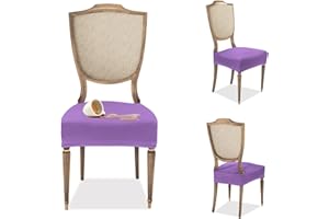 BANZAII TEXTILE INNOVATOR ONLINE Banzaii – Coprisedia Antimacchia senza Schienale – Coprisedia solo Seduta per sedie da cucina, sala da pranzo, cerimonia, ristoranti – 4 Pezzi Lilla Made in Italy