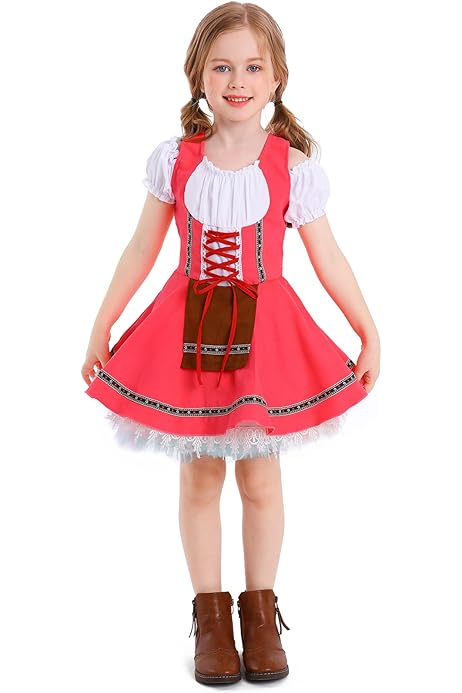 Robe Traditionnelle Bavaroise Dirndl Pour Fille - Fête De La Bière