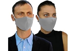 FLOWZOOM® Maschere in tessuto - set di 2 mascherine adulti | Mascherina lavabile con tasca para filtro | Mascherine donna (taglia M) e uomo (taglia L) | Mascherine riutilizzabili e regolabile