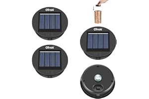 OTraki 4 Pièces Lampe Solaire de Rechange 8cm, 1.2V 600mAh Lampes Solaires de Rechange avec Ampoule LED, IP65 Étanche Remplacement de Couvercles Solaires pour Lanterne de Jardin, Terrasse et Extérieur
