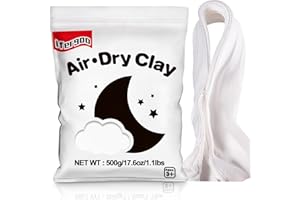 iFergoo Air Dry Clay, Ultra Light Modeling Clay, Magic Clay DIY Creative Modeling Dough, Kids Gifts for Girls Boys-1.1 Lbs/ 500 g (White Clay)