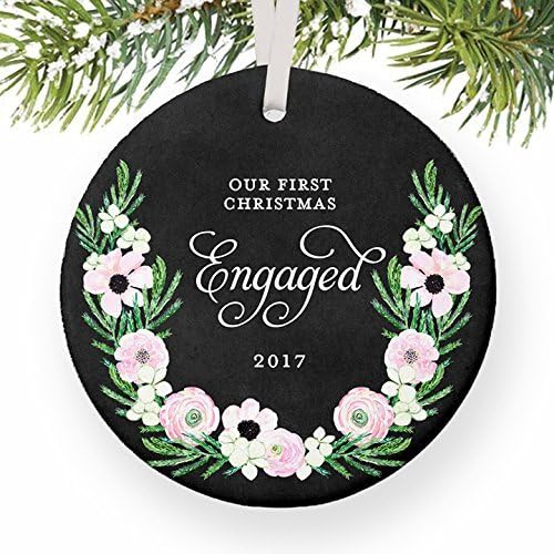 Ornament Decorations Our First Christmas Engaged 1st Xmas Soon To Be Mr &amp; Mrs Newlyweds Gifts Wedding Bride Groom Husband &amp; Wife Christmas Tree Gift Idea