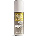 Salt of the Earth - Natural Deodorant Roll On - 100% Natural Origin Ingredients, Effective Protection, Vegan & Cruelty Free. Suitable for Men, Women & Kids - Amber & Sandalwood - 75ml