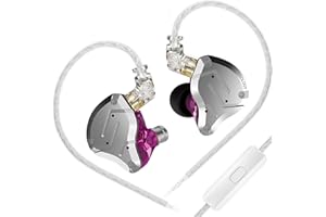 Yinyoo KZ ZS10 Pro - Audífonos con Cable con cancelación de Ruido 4BA 1DD híbridos con micrófonos (micrófono Morado)