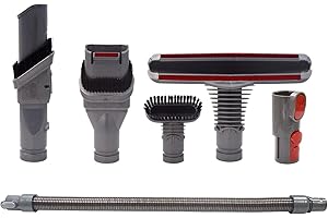 AINUO Zubehör-Set Ersatz für Dyson V8 V7 V10 Staubsauger mit Ersatz Staubsaugerschlauch - Ersatzteile Bürste Düse Bodendüse für Dyson V6 DC19 DC29 DC34 DC33 DC35 DC62 Handstaubsauger Zubehör Kit (6 in 1)