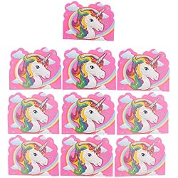 Gazechimp 10x Tarjeta de Invitación de Unicornio Mágico Proveedor Fiesta Cumpleaños Niños Regalo Decoración