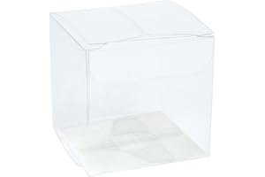 Ruspepa 30 szt. Przezroczyste Pudełka/przezroczyste pudełka na prezenty ślubne, przyjęcie i baby shower, 5 x 5 x 5 cm